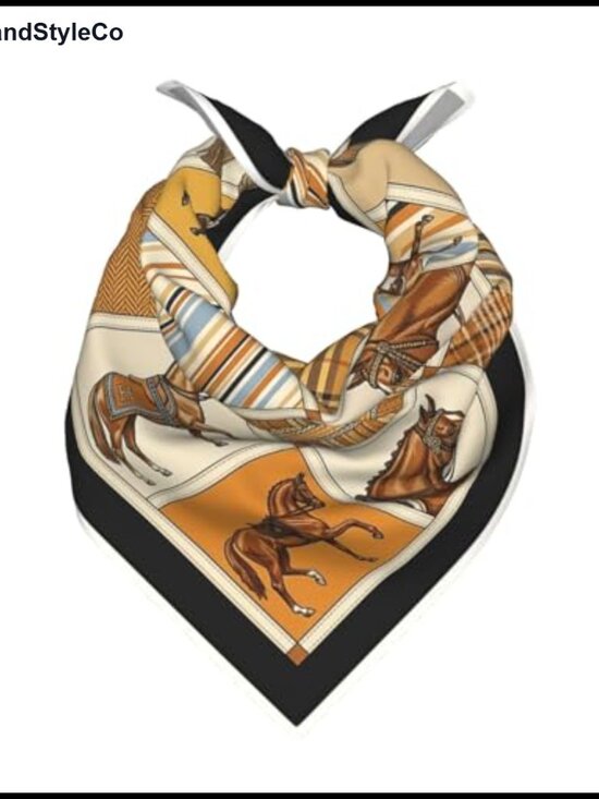 Accessories - Silk Satin Square Scarf Bandana 22" Neck Hair Wrap Headscarf